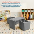 thumbnail image 3 of ECR4Kids Tri-Me Table and Cube Chair Set, Dark Grey, 3-Piece, 3 of 9