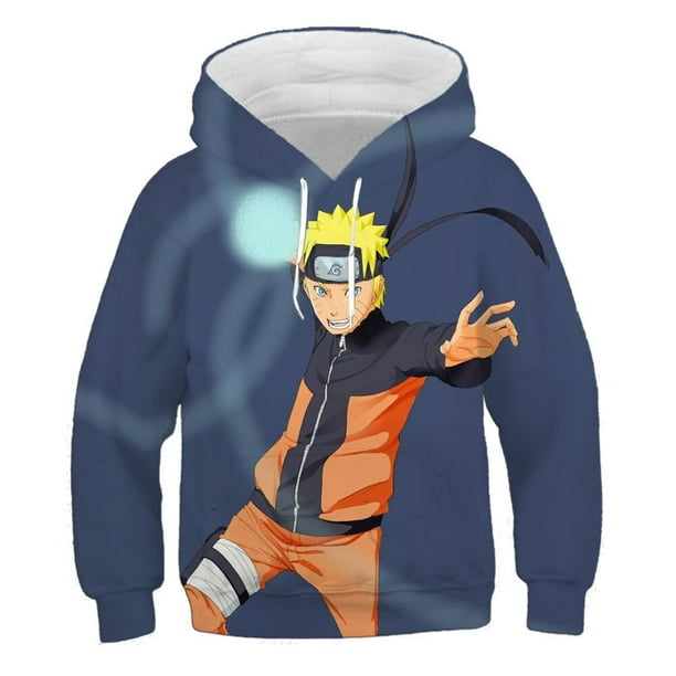 Nueva sudadera con capucha 3d para niños Animación japonesa Fire Shadow Street Sudadera con capucha informal Sudadera con capucha 3d para niños Ropa deportiva para hombres Hoodi140 Gao Jinjia LED