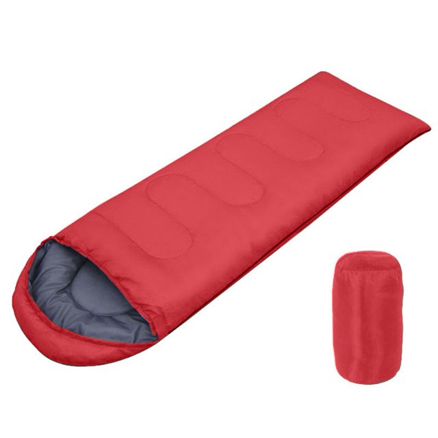 Sacos de dormir de momia Saco de dormir de algodón Equipo para acampar al aire libre (Rojo)