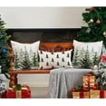 thumbnail image 4 of Christmas Pillow Covers 18x18 inch Set of 2 Watercolor Blue Green Christmas Tree Rustic Style Nature Forest Print Decorative Throw Pillows Winter Christmas Decor 32B, 4 of 6