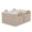 Brown and Beige, variant on 2-Pack Large Fabric Storage Bins with Metal Frame & Handles, Closet Organizers for Shelves, Natural Color Storage Baskets