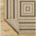 thumbnail image 4 of Hauteloom Beril Living Room, Bedroom Patio Outdoor Area Rug - Traditional, Transitional - Tan, Black White, White Tonal - 7'10" Round, 4 of 6