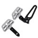 thumbnail image 5 of Jadeshay Pedales Traseros De Motocicleta Estilo Corto, 2 Uds. Soporte De Reposapiés Izquierdo Y Derecho para Pasajero para R18 2020 Y Posteriores(Plata), 5 of 5