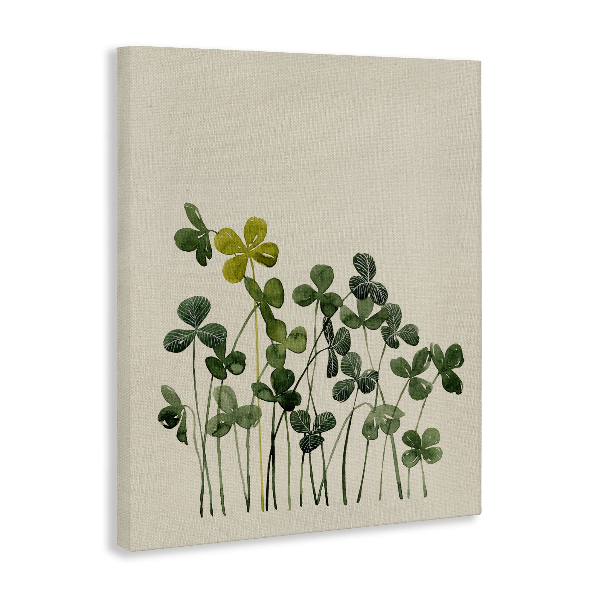 Hidden Gems Clovers Canvas Wall Art, design by Grace Popp