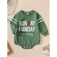 thumbnail image 4 of Newborn Infant Baby Boy Football Outfit 6M 12M 18M 24M Rugby Game Day Sweatshirt Onesie Romper Long Sleeve Sweater Fall Clothes, 4 of 10