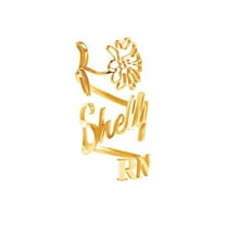 Xinwanna Stethoscope Charms with ID Tag Polished Titanium Steel Personalized Stethoscope Name Tag Holiday Gift for Doctor Nurse Medical Assistant (Type B)