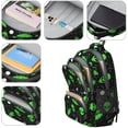 thumbnail image 4 of Alien and Planet Black Pattern Backpack for School, Cute School Bag with Adjustable Shoulder Straps and Padded Back, 16.9"x12.6"x5.9", 4 of 5