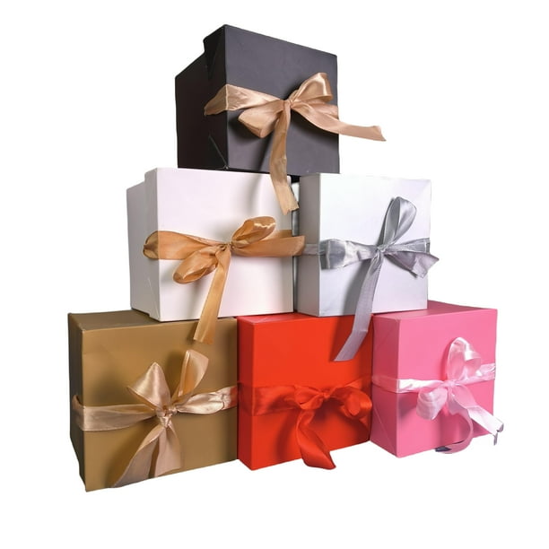 Cajas de Regalo GP SUP 6 Piezas Colores Mixtos 10x10x10 cm