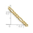 thumbnail image 2 of 14k Yellow Gold Solid Polished 2.75mm Flat Figaro Chain Necklace 18 Inch Lobster Claw Chain Necklace for Women and Men, 2 of 2