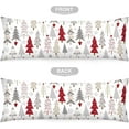 thumbnail image 5 of Christmas Body Pillow Cover 20x54 Pillow Case Christmas Tree Cushion Long Pillowcase with Zipper Red Grey White Pillow Covers Decorative Soft Large Bedding Pillow Cases for Bedroom,Couch, 5 of 6
