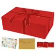 thumbnail image 1 of Caja de regalo YINUOYOUJIA 35x23x11 cm roja con tarjeta de cinta, 1 of 7