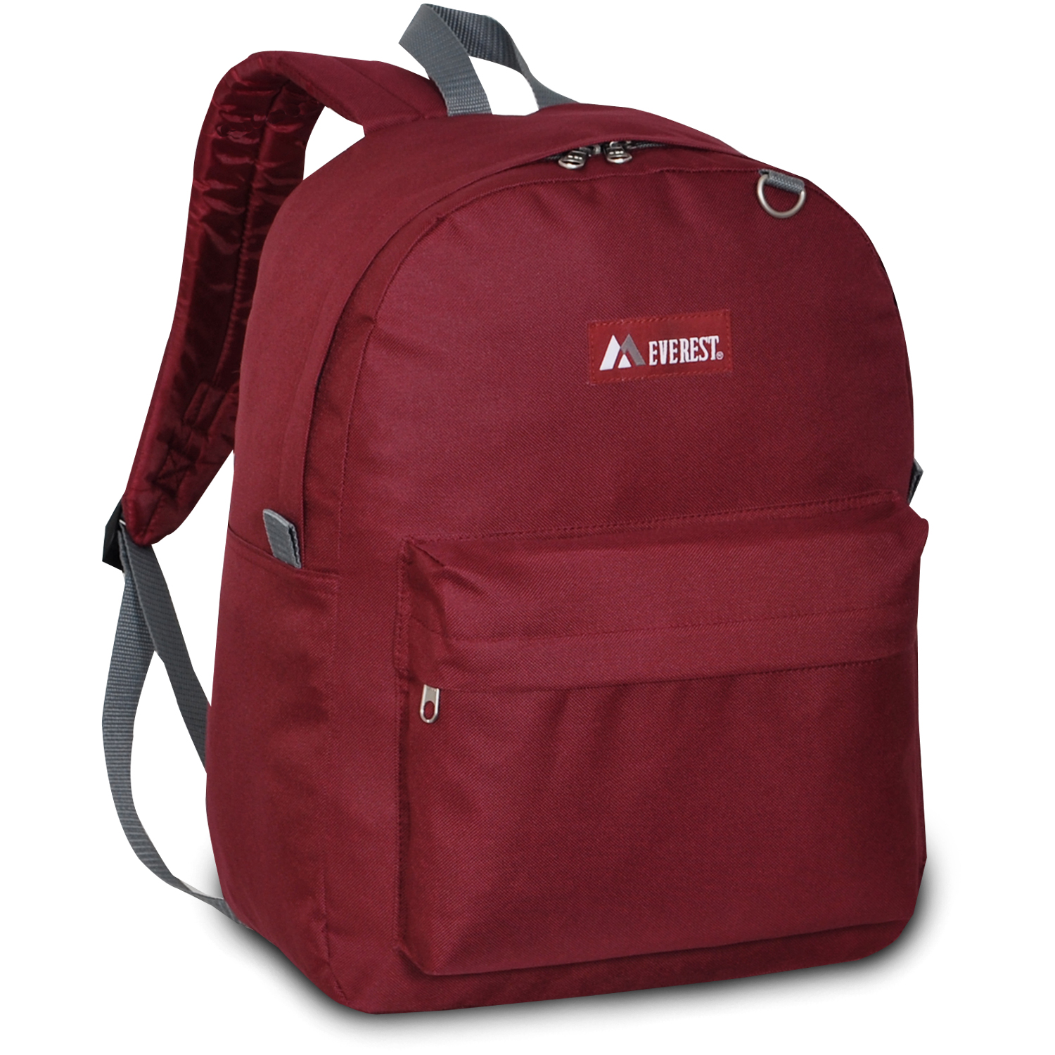 Everest 16.5" Classic Backpack, Burgundy All Ages, Unisex 2045CR-BURG, Carrier and Shoulder Book Bag for School, Work, Sports, and Travel