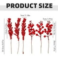 thumbnail image 3 of Artificial Red Berry Stems, Ongmies Red Berry Stems - Small Holly Berry Picks for Christmas Tree, Wedding Wreath, and Holiday Decor, Christmas Decorations Indoor, 3 of 7
