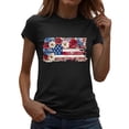 thumbnail image 2 of Vetsdori American Flag T Shirts for Women Red White and Blue USA Years Anniversary Pullover Summer Short Sleeve,Fourth of July Graphic Independence Day Casual Womens Tops Fashion, 2 of 7