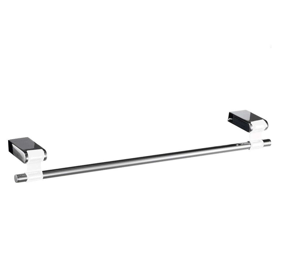 Iris Chrome White 18" Medium Towel Bar/Towel Rail Holder
