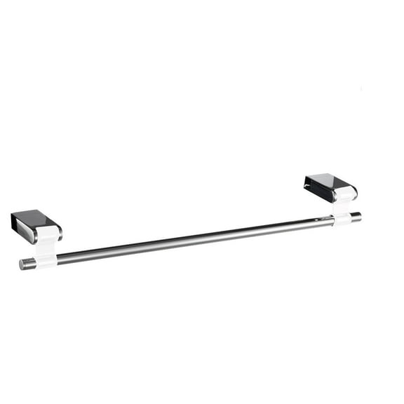 Iris Chrome White 18" Medium Towel Bar/Towel Rail Holder