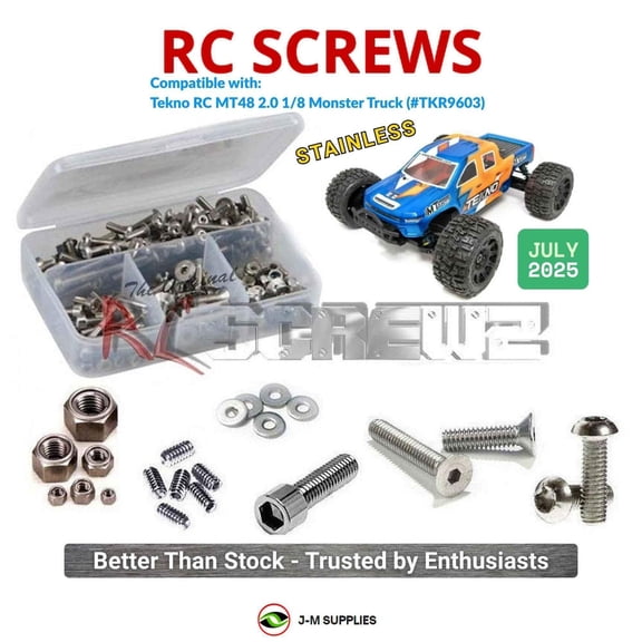 RCScrewZ Stainless Screw Kit tek033 for Tekno RC MT48 2.0 1/8 Monster Truck (#TKR9603) | PRO