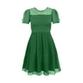 thumbnail image 3 of Gvdentm Girls Contrast Mesh Long Sleeve High Waist A Line Easter Dress Size 5-16 Years(Green,7-8 Years), 3 of 4