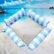 thumbnail image 4 of Ins Nuevo Modelo Transfronterizo Cama Flotante Inflable Hamaca A Rayas Drenaje Flotante Tumbona Inflable Punto Flotante Al Por Mayor 4 Tubos Rayas Rectas Azul Claro), 4 of 6