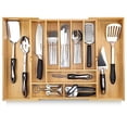 thumbnail image 1 of Pristine Bamboo Silverware Organizer - Expandable Kitchen Drawer Organizer - Adjustable Kitchen Drawer Organizer for Utensils, Expandable to 25 Inches Wide, 10 Compartments, Silverware Tray for Drawer, 1 of 15