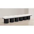 thumbnail image 2 of Meridian Furniture Pavilion Cream Boucle Fabric Bench, 2 of 14