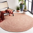 thumbnail image 2 of SAFAVIEH Natural Fiber Geordie Solid Area Rug, Pink/Natural, 6' x 6' Round, 2 of 11