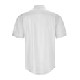 thumbnail image 3 of JLFKNG Mens T-Shirts Short Sleeve Shirt Tops With Pockets Simple Solid Color Breathable Loose Fit Buttons Up Shirts For Men Lounge Summer Tops, 3 of 7