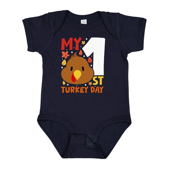 Inktastic My 1st Turkey Day Boys or Girls Baby Bodysuit