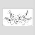 thumbnail image 1 of Pegatina de tatuaje de flor simple para clavícula, pecho, cicatriz europea y americana que cubre el brazo, 1 of 3