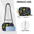 thumbnail image 4 of FORMRS Mini Crossbody Bag for Women Adjustable Rope Shoulder Casual Phone Purse, Black Cartoon Stripe, 4 of 7