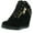 Black_Suede, variant on Peter Gladys24 Kids Black Fashion Leatherette Suede Lace-up High Top Wedge Sneaker Bootie