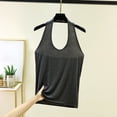 thumbnail image 5 of qucoqpe Summer Halter Tank Tops for Women Fashion Casual Solid Color Sleeveless Shirts Trendy Loose Fit Blouses, 5 of 6