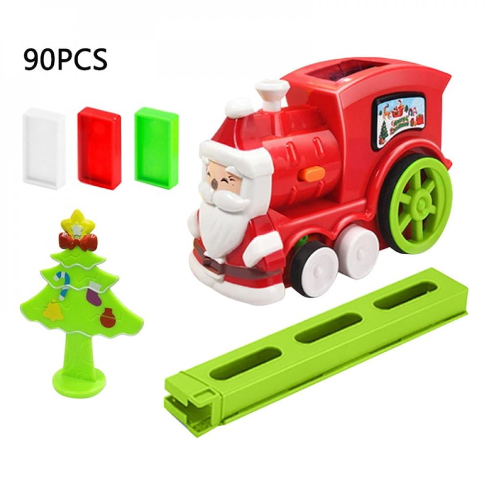 Domino Rally Train Toy Set Vehicle Model Magical Automatic Set Up Colorful NEW 