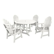 Highwood's 48" Round 5-pc Hamilton Dining Set - Dining Height, Outdoor, Eco-friendly, Synthetic Wood