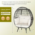 thumbnail image 3 of Costway Fauteuil Oeuf en Rotin Osier Surdimensionné pour Patio, Panier Lounge, 4 Coussins, Intérieur et Extérieur, 3 of 9