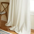 thumbnail image 2 of TOWN & COUNTRY EVERYDAY Lustre Solid Heavyweight Textured Sateen Indoor Curtains, Room Darkening Opacity, Grommet Top, Energy Efficient, 2-Pack Set, 52"x96", Vanilla, 2 of 10