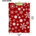 thumbnail image 3 of FMSHPON Christmas Snowflake White Pattern Clipboard Hardboard Wood Nursing Clip Board and Pull for Standard A4 Letter 13x9 inches, 3 of 5