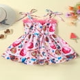 thumbnail image 4 of Robe d'Été pour Tout-Petite Fille, Imprimé Bonbon, Bretelles Spaghetti, Sans Manches, Coupe Trapèze, 4 of 9