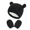 thumbnail image 1 of Bonnet de Chapeau de Tête Tricoté Bébé Fille Garçon Hiver avec Gant, 1 of 10