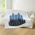 thumbnail image 4 of CafePress - Atlanta Skyline Newwave Cool Throw Blanket - Soft Fleece Throw Blanket, 50"x60" for All Ages, 4 of 4