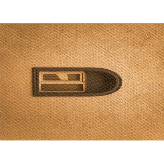 Ahgly Company Machine Washable Indoor Rectangle Transitional Beer Orange Area Rugs, 3' x 5'