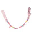 thumbnail image 1 of Clips para chupetes con cuentas, espaciadores multiestilo, soporte para chupete (rosa), 1 of 7