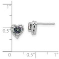 thumbnail image 3 of Auriga Fine Jewelry 14K White Gold Heart Mystic Fire Topaz and Diamond Heart Stud Earrings for Women, 3 of 6