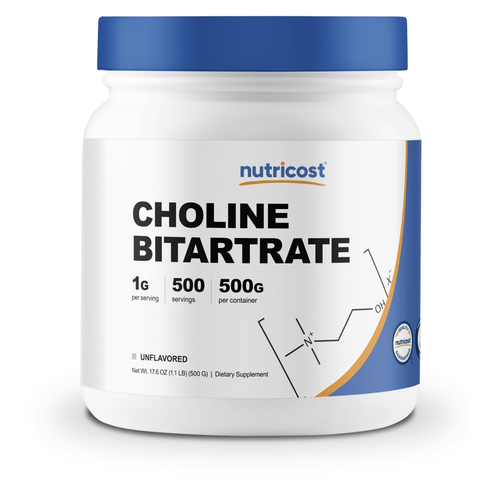 Nutricost Pure Choline Bitartrate Powder 500 Grams