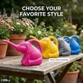 thumbnail image 5 of PMU 2-Quart Elephant Watering Can – Durable Plastic Garden Watering Can for Indoor & Outdoor Plants, Easy-Pour Spout, Large Water Pot, Pink, 5 of 8