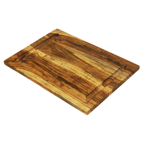Mountain Woods Brown Large Organic EdgeGrain Acacia Wood Cutting Board