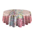 thumbnail image 5 of Pioneer Flower Floral Print Pattern Round Tablecloth 60"x60",Wrinkle Wipeable Table Cloth for Kitchen Dining Room Picnic Patio Party, 5 of 6