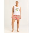 thumbnail image 3 of Joyspun Women's Printed Tank Top and Shorts Pajama Set, 2-Piece, Sizes XS-3X, 3 of 7
