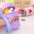 thumbnail image 4 of Keychain Pouch Portable Cartoon Decor Storage Bag with Zipper Closure Wrist Strap Mini Cosmetic Bag Silicone Storage Bag Keychain Cosmetic Pouch, 4 of 8