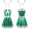 thumbnail image 4 of CONZONE Carnival Womens Aliens Dress Up Fashion Dress With Headwear Funny Party Stage Performance Outfits, 4 of 4